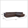 LIDO Brown Corner Sofa Bed