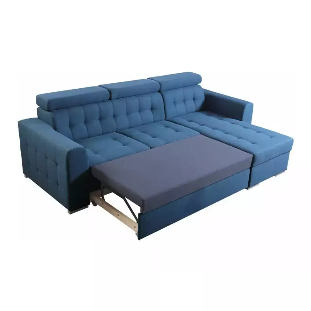 LYON L SHAPED SOFA SET BLUE