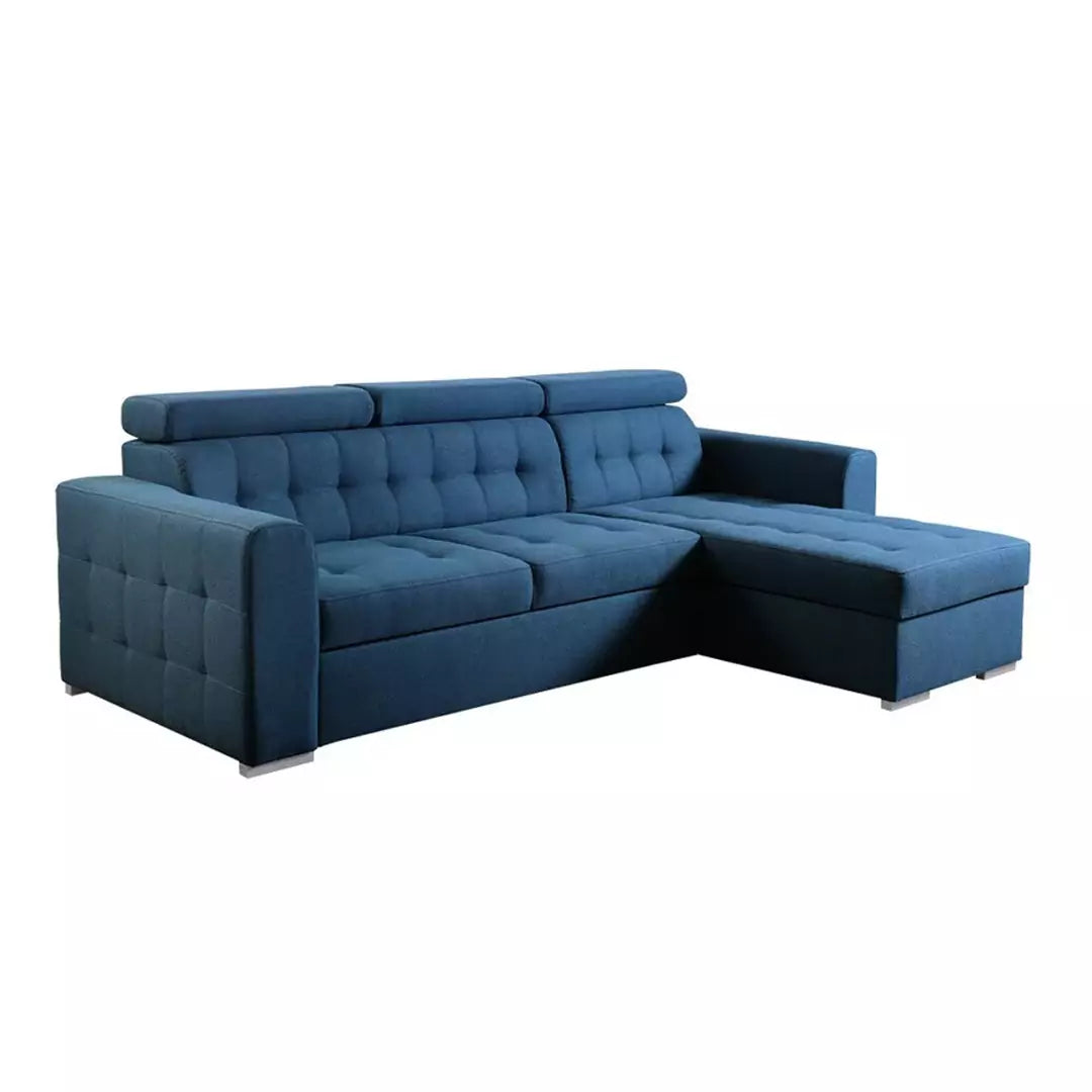LYON L SHAPED SOFA SET BLUE