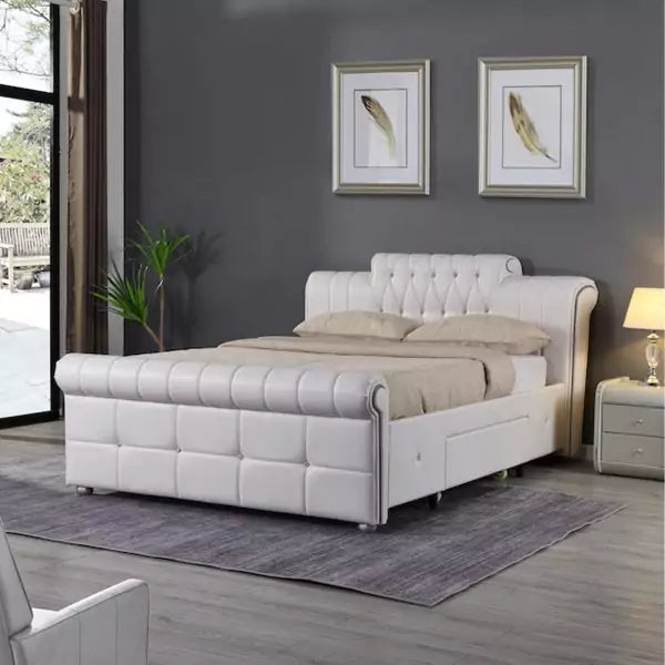 TIVONA BED WITH 2 DRAWERS HIGH BED