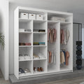 NICOLE WHITE WARDROBE 120cm/150cm/180cm/203cm