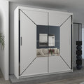 NICOLE WHITE WARDROBE 120cm/150cm/180cm/203cm