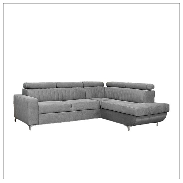 HOUSTON GREY CORNER SOFA BED - Image 3