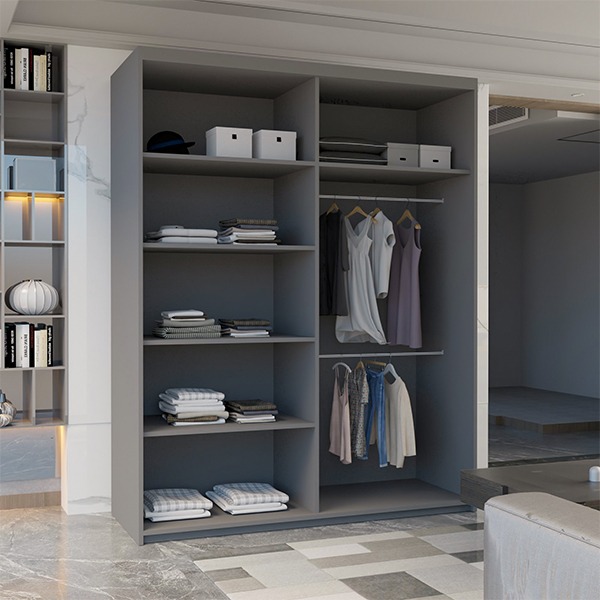 ANDORRA SLIDING WARDROBE GREY 150cm/203cm - Image 3