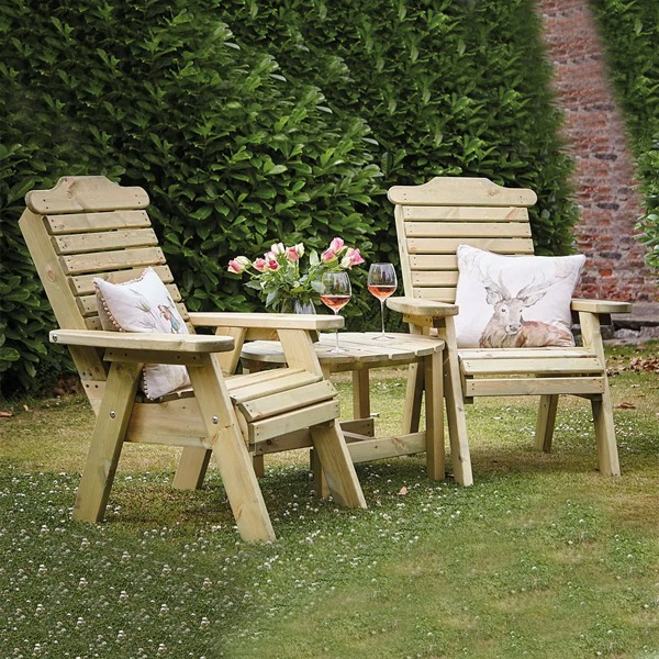 2 Garden Chairs and Table Set