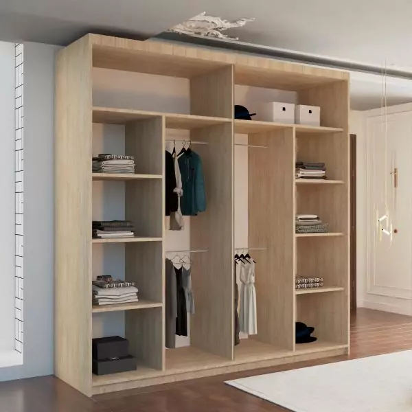 VISION OAK WARDROBE 120cm/150cm/180cm/203cm - Image 2