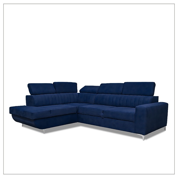 HOUSTON BLUE CORNER SOFA BED - Image 4