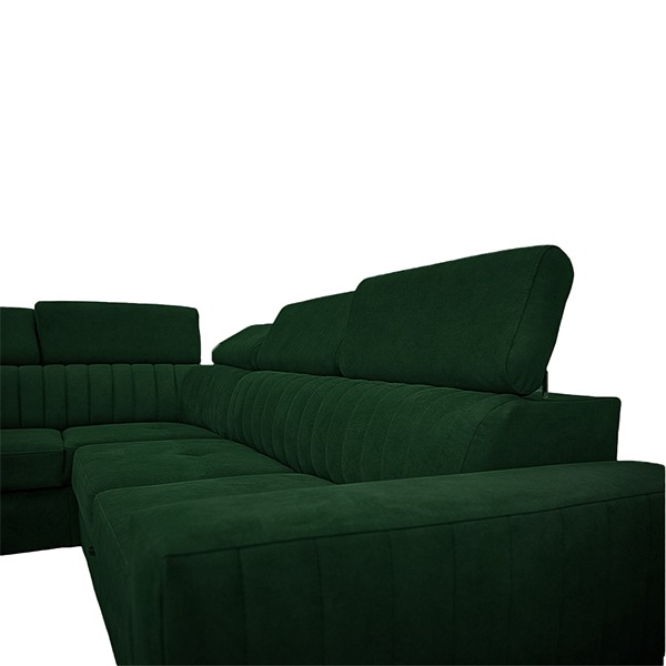 HOUSTON GREEN CORNER SOFA BED - Image 5
