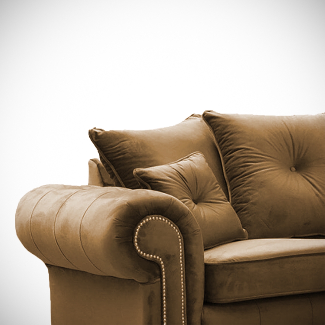 ASHWIN CAMEL BROWN CORNER SOFA - Image 4