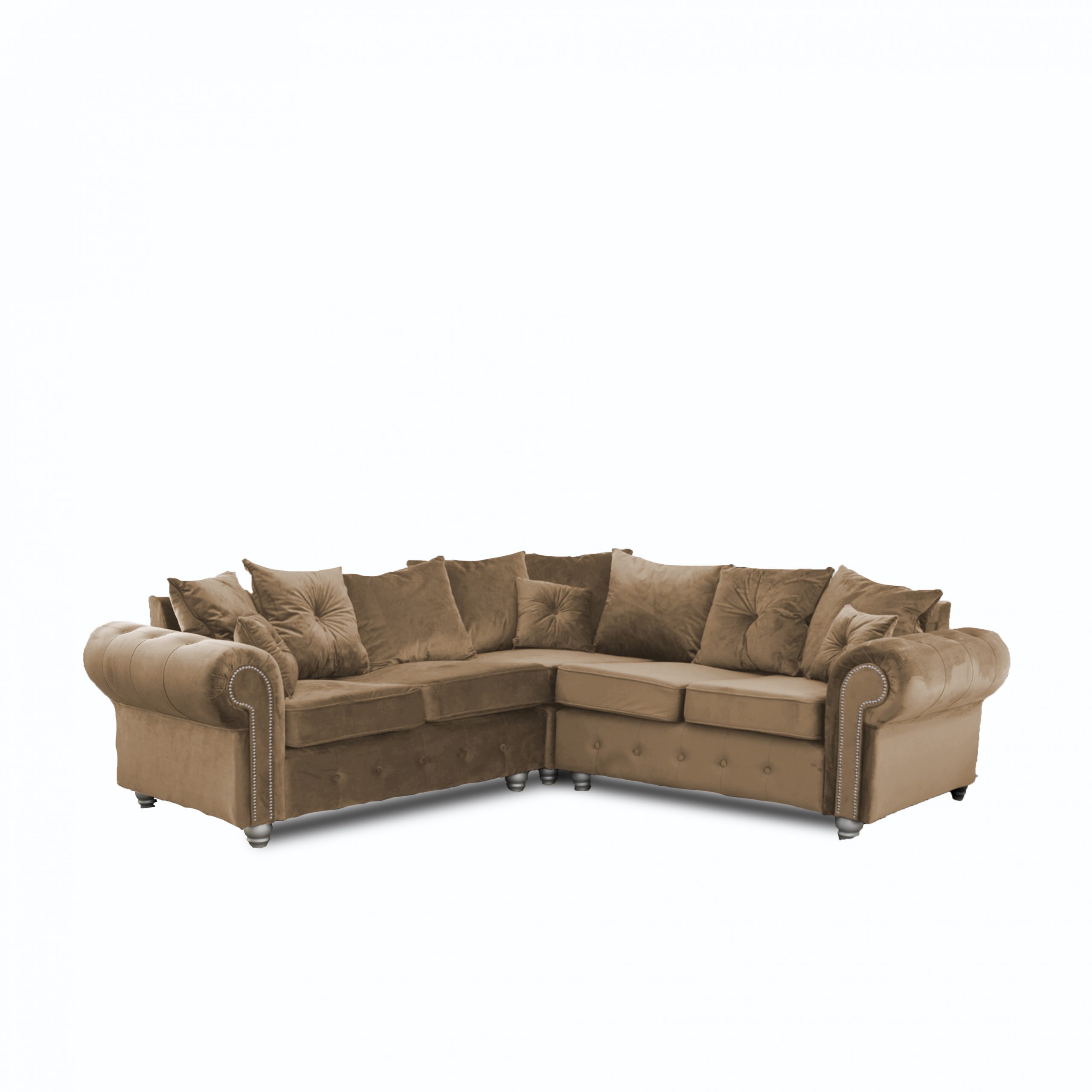 ASHWIN CAMEL BROWN CORNER SOFA - Image 3