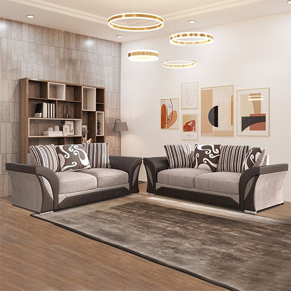 SHANNON 3+2 SOFA BROWN/BEIGE