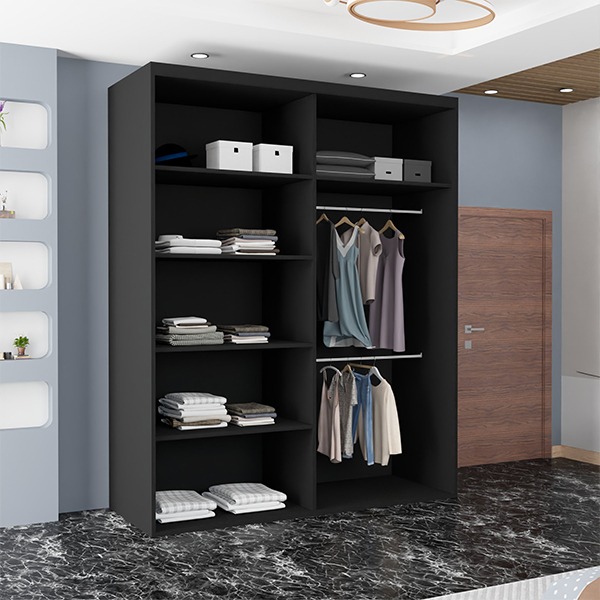 ETNA BLACK WARDROBE 150cm/200cm - Image 3