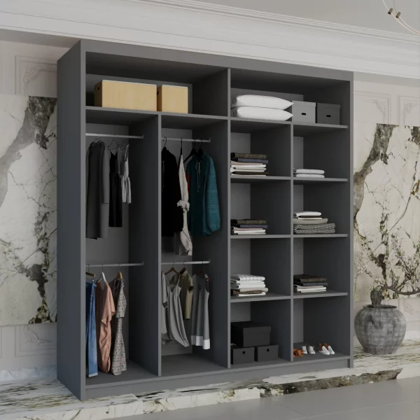 RIO GREY WARDROBE 150cm/203cm - Image 2