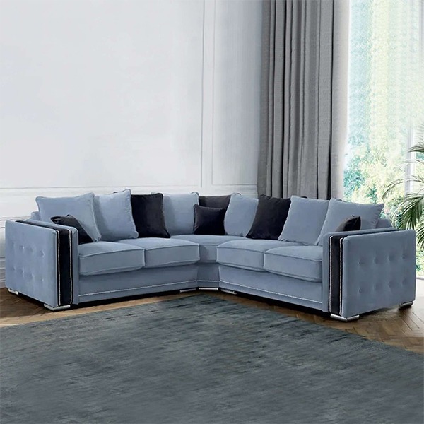 Finchley Grey/Black Corner Sofa