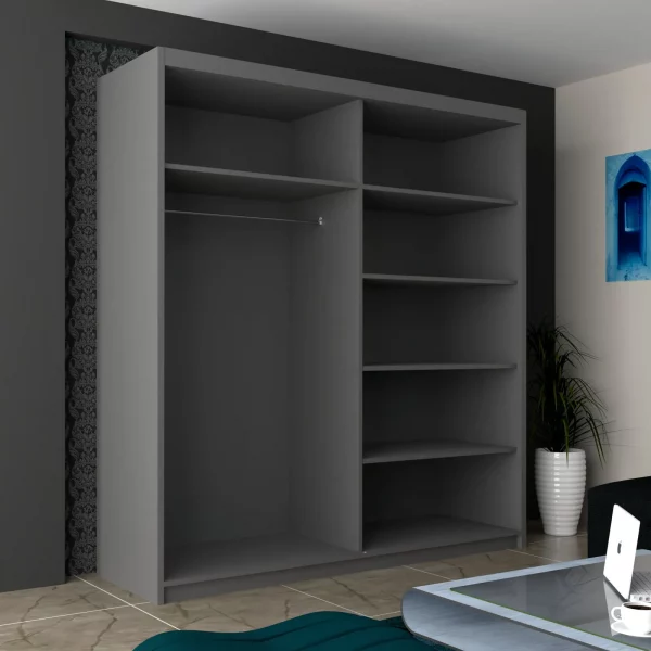 INFINITY GREY WARDROBE 150cm/180cm/200cm - Image 3