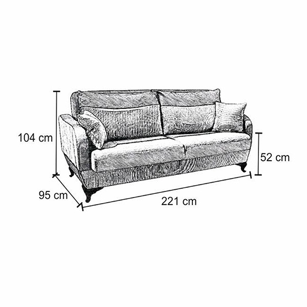 Stylish Soft Fabric Liwia Sofa Bed - Image 5