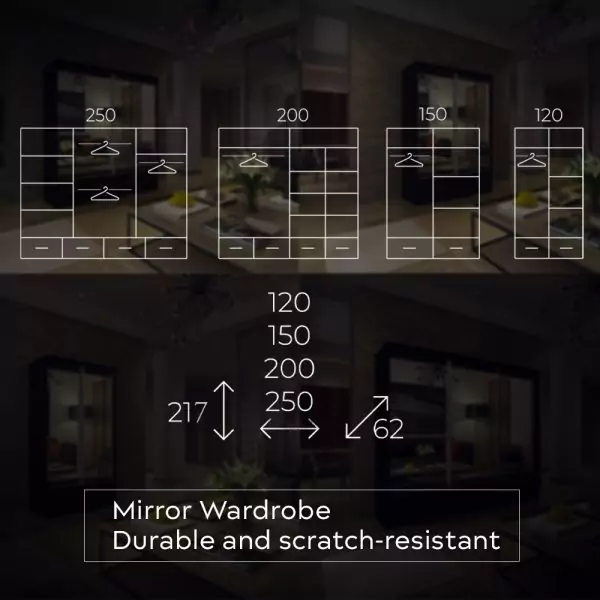 MAYFAIR WHITE WARDROBE 150CM - Image 4