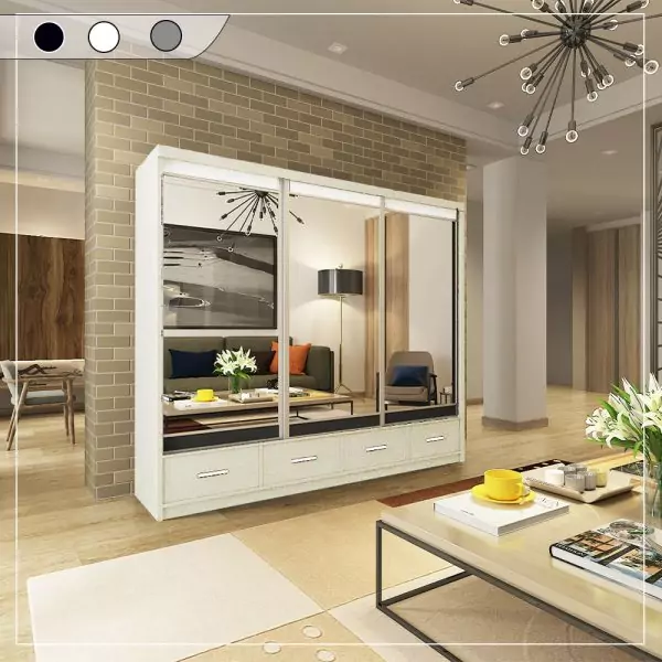 MAYFAIR WHITE WARDROBE 250CM - Image 2