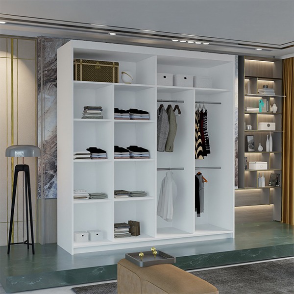 MARIKA WHITE WARDROBE 120cm/150cm/180cm/203cm - Image 2