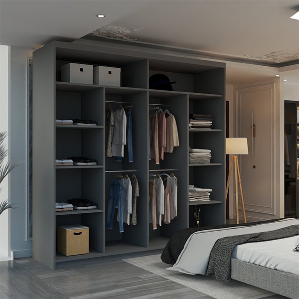 MOON GREY WARDROBE 150cm/203cm - Image 2