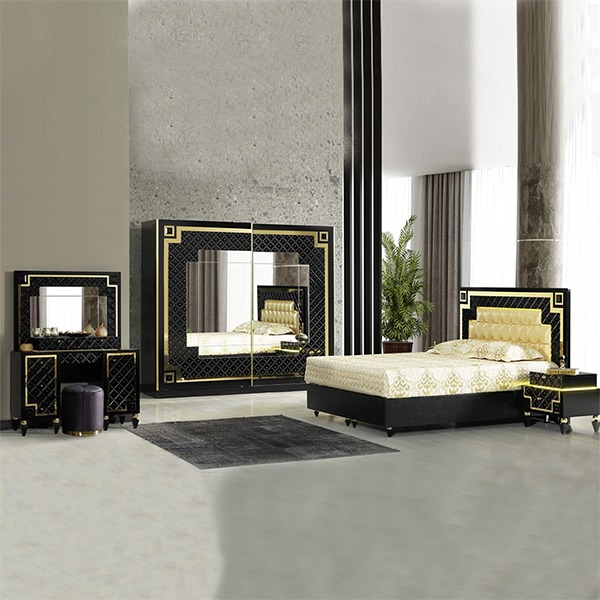 QUEEN BLACK BEDROOM SET