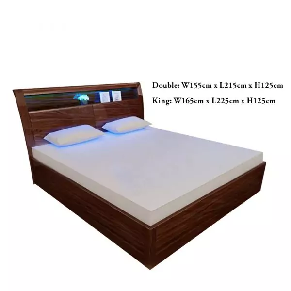 RUGBY WALNUT HIGH GLOSS BED - Image 4
