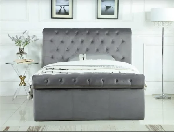 SELINA GREY SLEIGH BED - Image 3