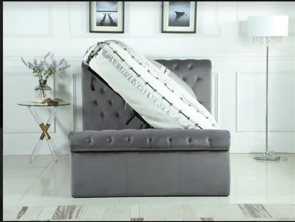 SELINA GREY SLEIGH BED - Image 2