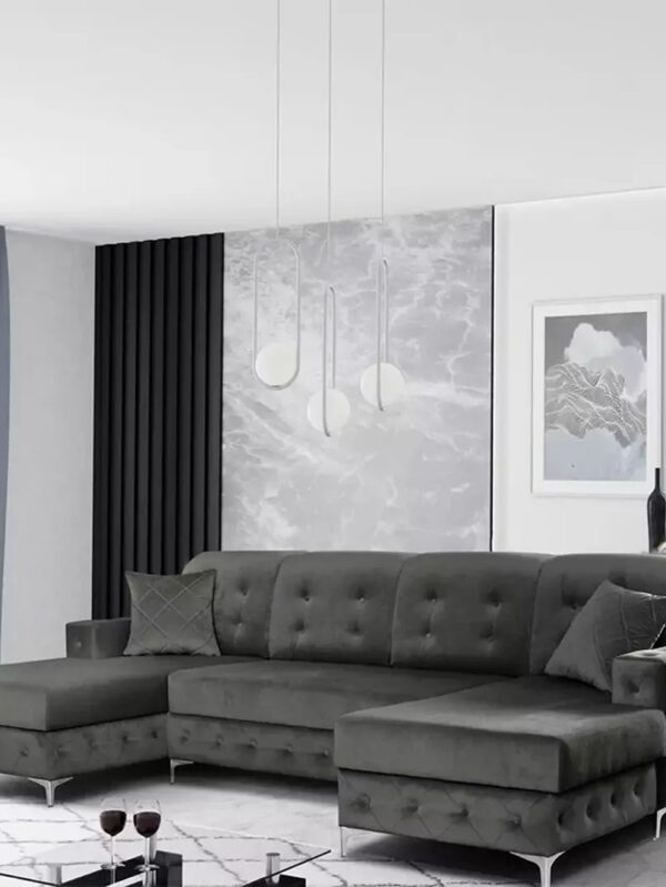 VERSO LARGE SOFA BED GREY - Right-Hand Side