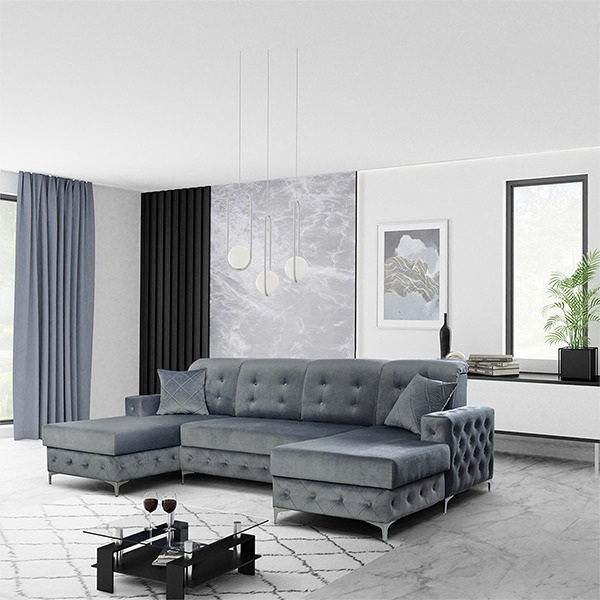 VERSO LARGE LIGHT GREY SOFA BED