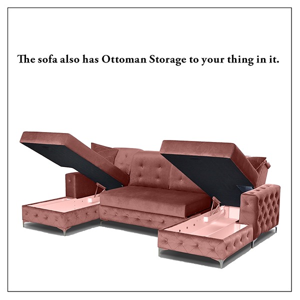 VERSO PINK LARGE SOFA BED - Image 6