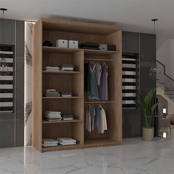 CHICAGO WALNUT WARDROBE 250cm - Image 8