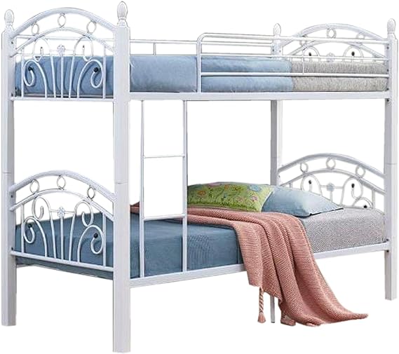 Metal Bunk Bed for Kids - White
