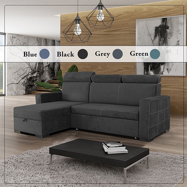 HOLLIE SOFA BED BLACK - Image 2