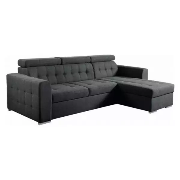 LYON L SHAPED SOFA SET DARK GREY - Image 3