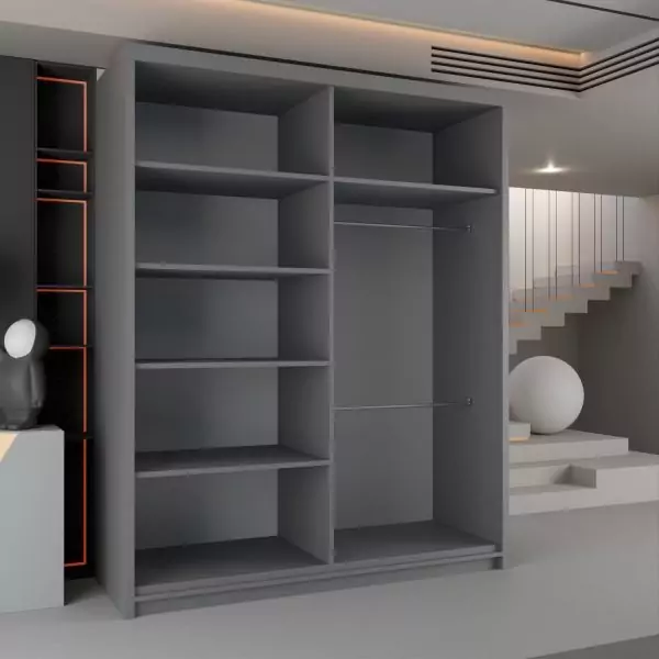 CALIFORNIA GREY WARDROBE 150cm/203cm - Image 3