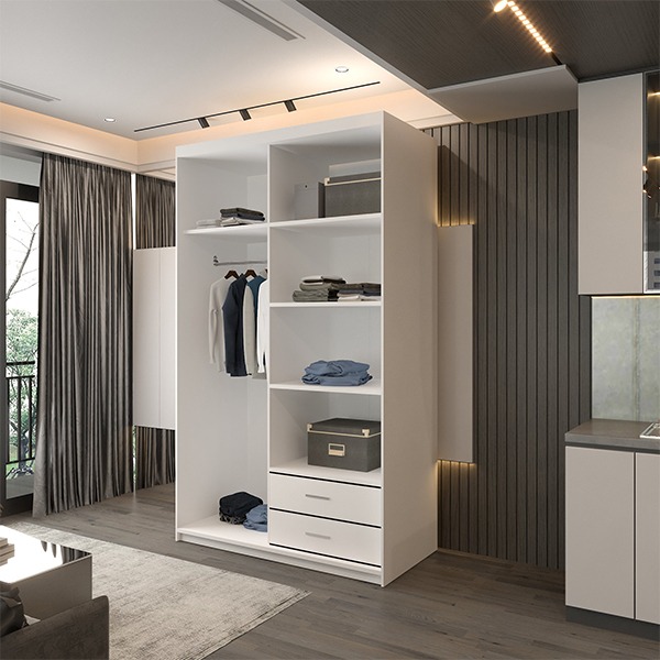 MANHATTAN WHITE HIGH GLOSS 120/150/200/250CM - Image 6