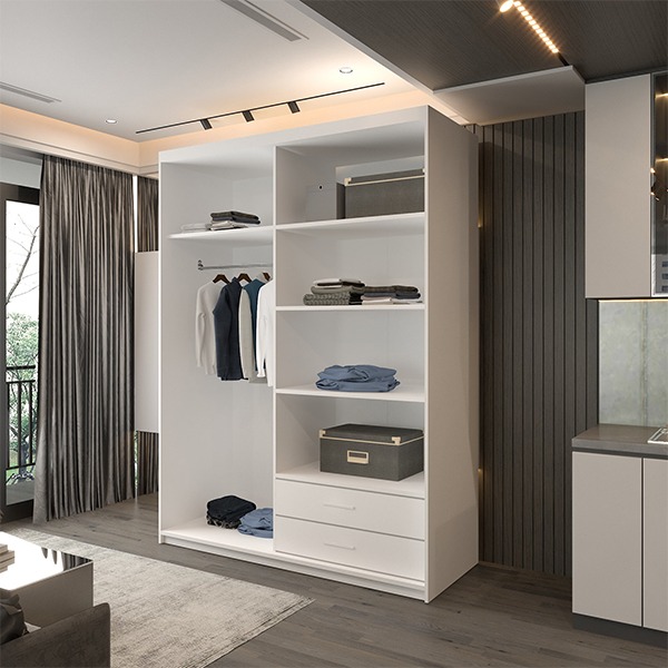 MANHATTAN WHITE HIGH GLOSS 120/150/200/250CM - Image 4