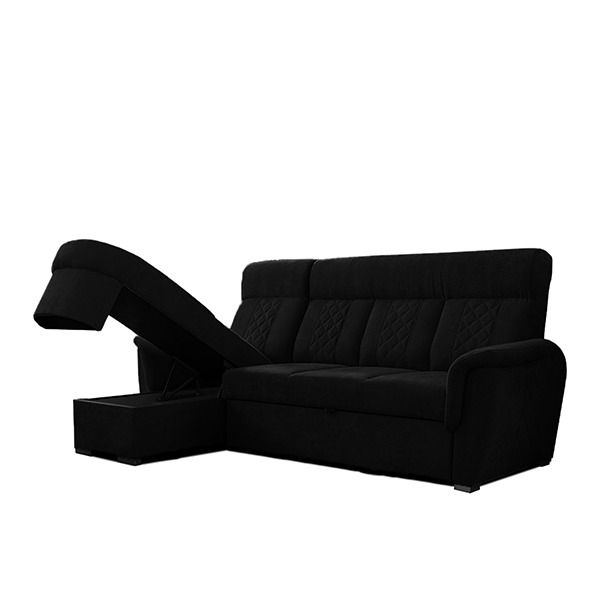 SELLY BLACK SMALL SOFA BED - Image 4