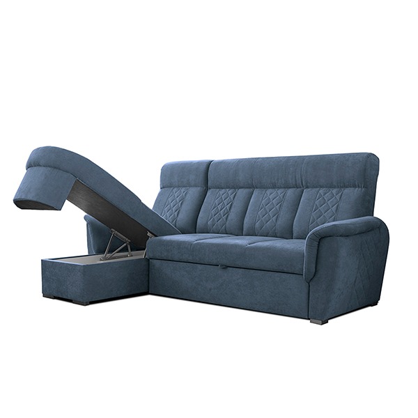 SELLY BLUE SMALL SOFA BED - Image 5