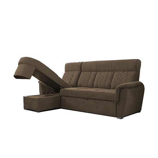 SELLY BROWN SMALL SOFA BED - Image 6
