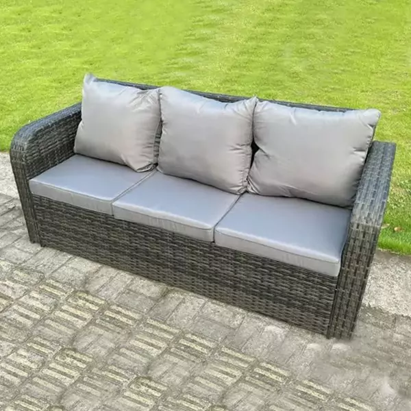 Outdoor Garden Fimous 7-Seater Reclining Rattan Set - Image 2