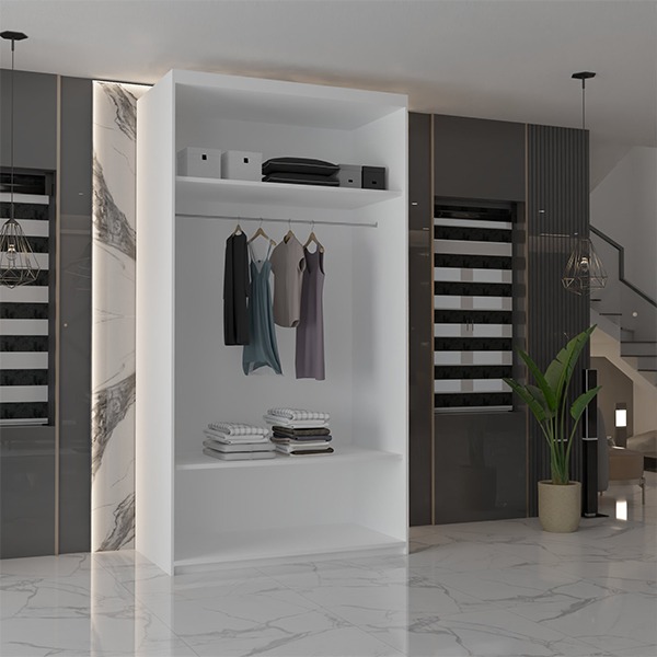 CHICAGO WHITE WARDROBE 250cm - Image 10