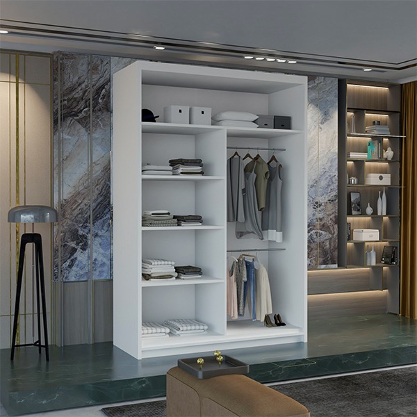 MARIKA WHITE WARDROBE 120cm/150cm/180cm/203cm - Image 4