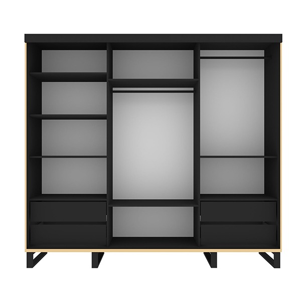 Golden Bedroom Set with Wall unit - Image 4