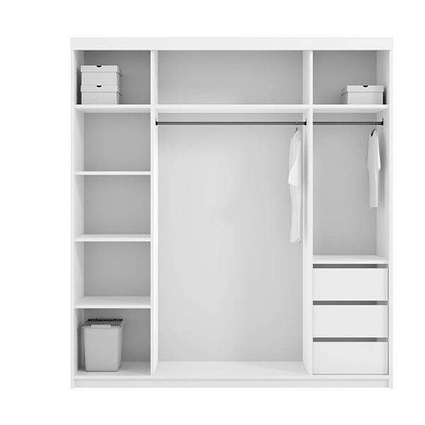 Marbella Grey Sliding Wardrobe 150cm/200cm - Image 4