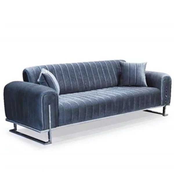 Richmond Grey Chesterfield Sofa Set - Image 4