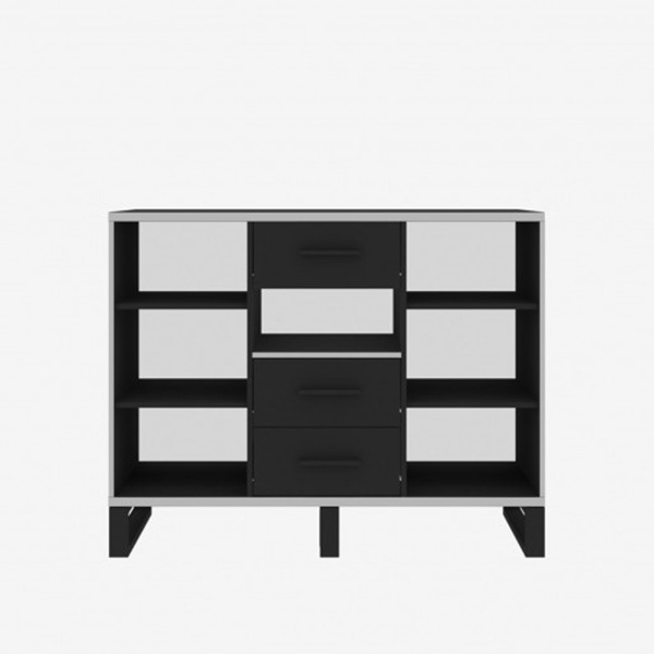 Silver Bedroom Set with Wall unit - Image 8