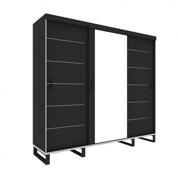 Silver Bedroom Set with Wall unit - Image 3